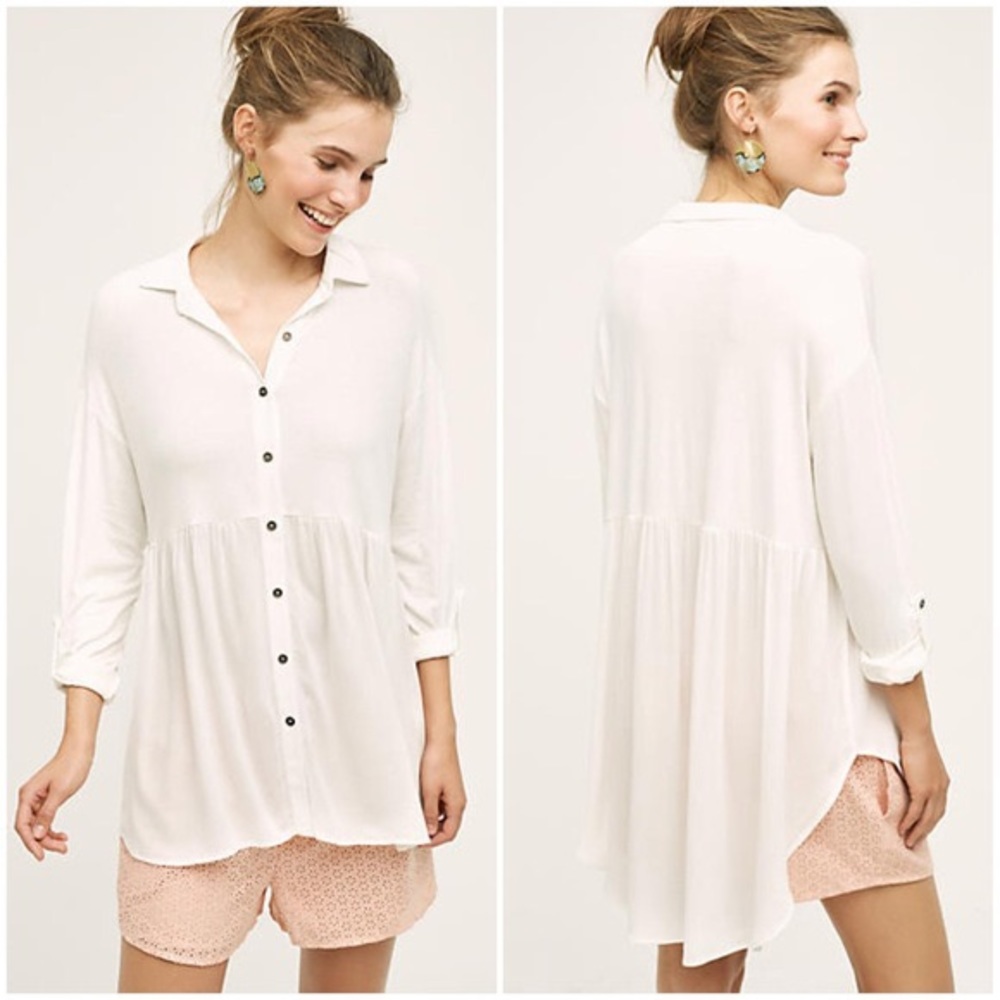 Anthropologie Hi Lo Buttondown by Everleigh